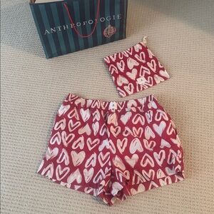 Anthropologie Pajama Shorts & Pouch